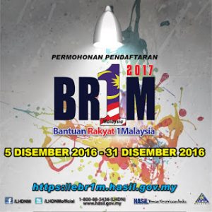 Kemaskini Online BR1M 2017 Bermula 5 Disember 2016
