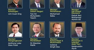 Senarai Menteri Kabinet Malaysia 2018